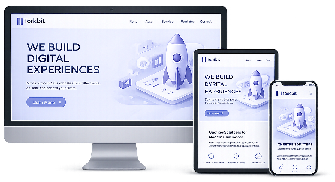 Desktop and phone website mockups